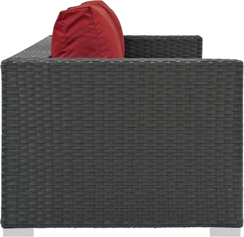Miniatura 2 de Modway - Sillón para exteriores lonas rojas