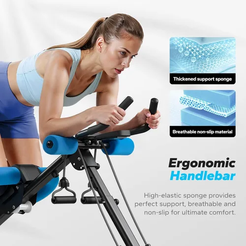 Miniatura 6 de MERACH Máquina de abdominales, equipo de entrenamiento abdominal, máquina de entrenamiento abdominal ajustable para entrenamiento de abdominales