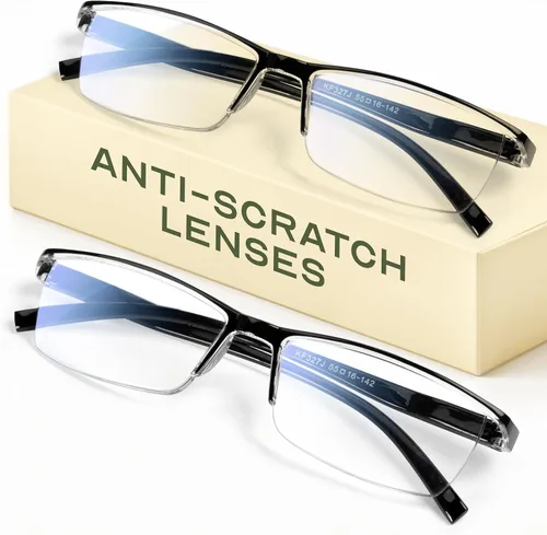 Gaoye Executive Style Reading Glasses Men - Durable Readers with Blue Light Filtering- Comfortable Fit with TR90 Frames