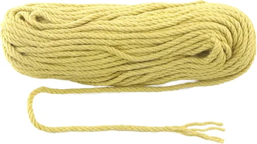 Miniatura 55 de Cuerda de yute natural, 1.5 pulgadas de diámetro, 50 pies de largo, 4 hebras, manualidades y manualidades, decoración de jardín y hogar, hamaca