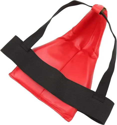 Miniatura 5 de Protector de ingle de boxeo, protector de entrepierna de boxeo rojo ajustable para artes marciales para niños y jóvenes (M)