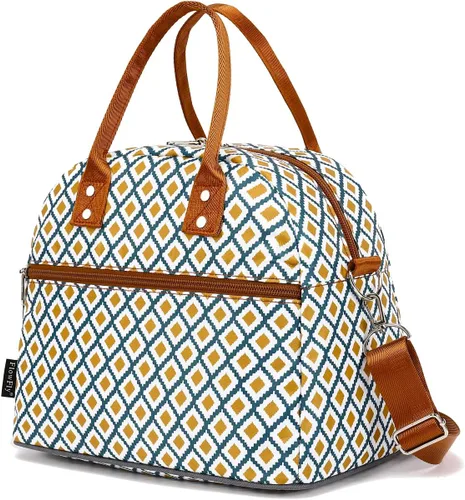 Miniatura 14 de FlowFly Fiambrera térmica con correa de hombro y asas para mujer, hombre y niños, amplia y reutilizable, congelable, bolso organizador de alimentos