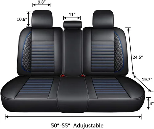 Miniatura 8 de otoez Juego completo de fundas universales para asientos de automóvil, 5 asientos, impermeables, compatibles con la mayoría de los vehículos, Honda