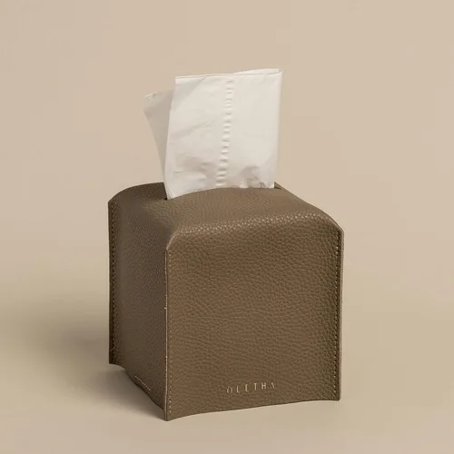 Miniatura 17 de OLETHA Funda cuadrada para caja de pañuelos, decoración estética de escritorio para habitación, hogar y oficina, soporte para cajas de pañuelos