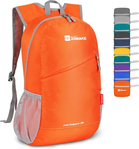 Miniatura 20 de ZOMAKE Mochila ligera y plegable, mochila pequeña para senderismo, resistente al agua, bolsa de día para viajes (azul oscuro)