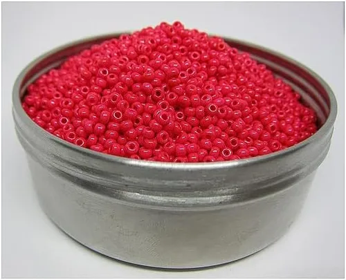 Miniatura 6 de Perlas de semillas Rocailles PRECIOSA de 0.71oz 6/0 (aprox. 0.157 in), ladrillos (Terra Intensive)