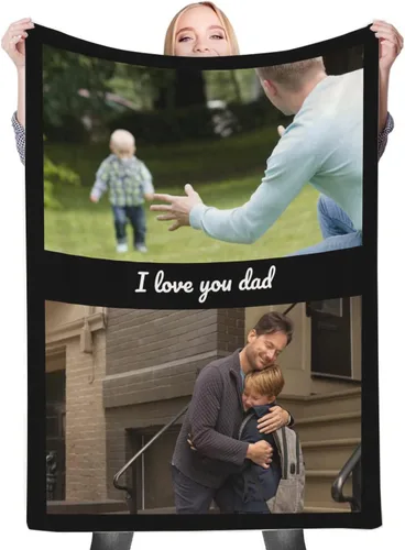 Miniatura 27 de Regalos de cumpleaños personalizados, manta personalizada con mis propias fotos para mujeres, hombres, mamá, papá