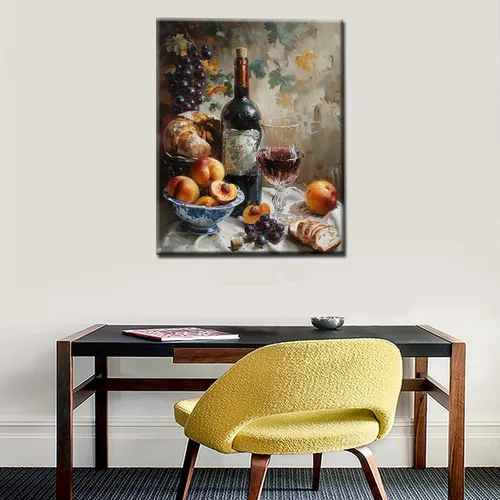 Miniatura 3 de Tucocoo Pintura por números para adultos, pintura al óleo digital de frutas de vino, pintura al óleo digital, kits de pintura de frutas, vino, arte