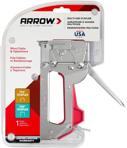 Miniatura 7 de Arrow T2025 - Pistola de grapas 2 en 1 y tachadora de alambre para tapicería, manualidades y cableado de bajo voltaje, se adapta a coronas redondas