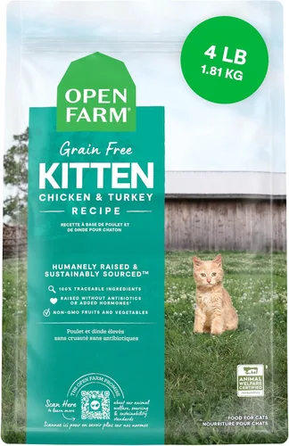 Miniatura 17 de Open Farm - Alimento seco para gatos sin granos de cordero criado en pasto, receta de cordero criado humanamente con superalimentos sin OMG y sin