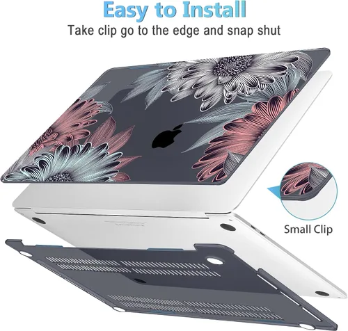 Miniatura 3 de Mektron para MacBook Air 13 Funda A1466/A1369 (Versión 2010-2017), Cubierta de carcasa rígida de plástico con fijación a presión para MacBook Air
