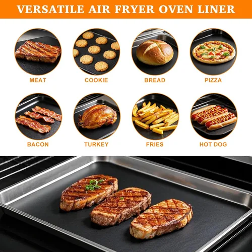 Miniatura 7 de 5 piezas de esteras de teflón para forro de horno para la freidora de aire de puerta francesa de 26 QT Emeril Lagasse 360, forros de freidora