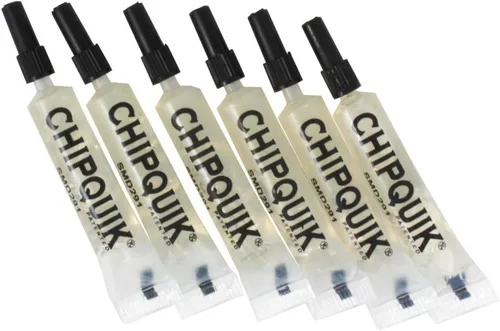 Chip Quik SMD291 Tack Flux No-Clean (paquete de 6 tubos de 2 cc)