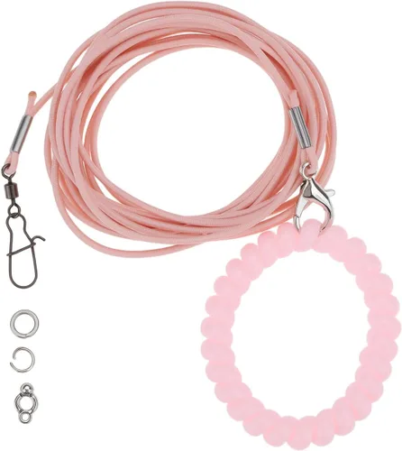Miniatura 8 de Arnés para pájaros Cuerda de entrenamiento volador 3M para loros, palomas y periquitos con anillo 4# (negro)