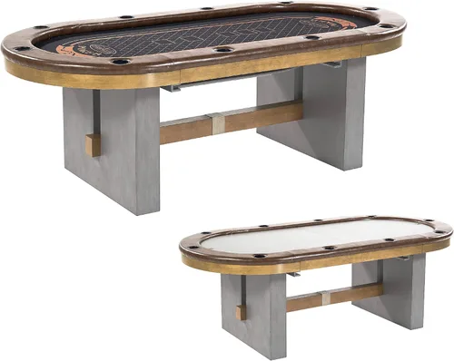 Miniatura 11 de Barrington Poker - Mesas de Póquer Plegables de Múltiples Estilos y Tableros de Mesa de Póquer/Colección de Mesa de Comedor, Mesas con Rieles