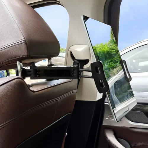 Miniatura 7 de Timewall Soporte universal para reposacabezas de automóvil, asiento trasero, soporte universal para teléfono celular, ángulo giratorio de 360°