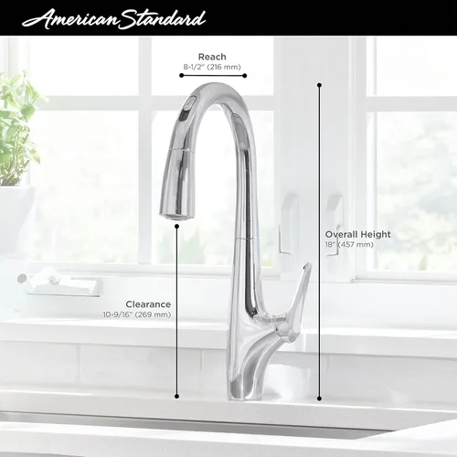 Miniatura 4 de American Standard 4901380.002 Avery Selectronic - Grifo de cocina extraíble manos libres, cromado