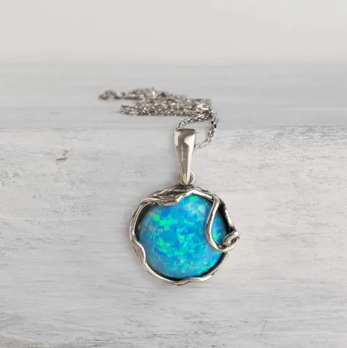 Miniatura 8 de Collares de plata de ley 925 con piedras preciosas para mujer, piedra natal, collares con colgante de plata, collar de plata de declaración de plata