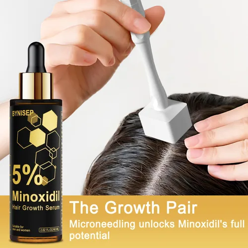 Miniatura 2 de Suero de crecimiento de barba de minoxidil al 5% para hombres y mujeres, para tratamiento de crecimiento de cabello y barba - 2.0 fl oz