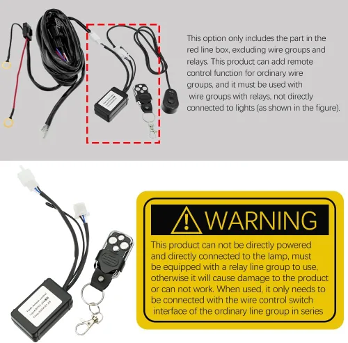 Miniatura 2 de Barra de luces LED de conducción todoterreno, interruptor de control remoto, intermitente estroboscópico de encendido/apagado, para luces