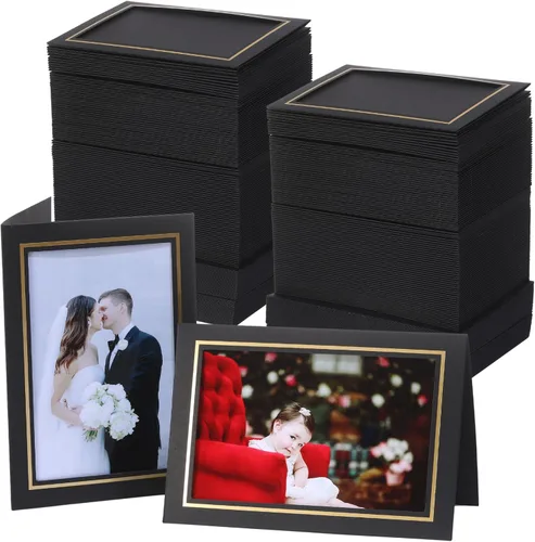 200 tarjetas de marco de fotos con sobres, marco de fotos de papel de 4 x 6 pulgadas, tarjetas de notas, soporte para tarjetas de fotos para