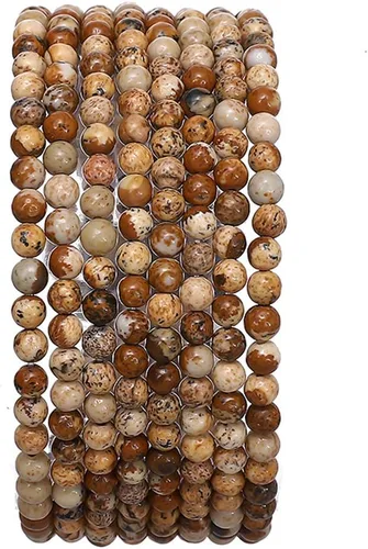 Miniatura 27 de BEADIA Cuentas redondas de piedra natural de jade de amazonita semipreciosas sueltas para hacer joyas 6MM 61PCS Amazonita Jade