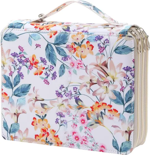 Miniatura 5 de Estuche para lápices Jungle con 120 ranuras de tela Oxford, con ranura para lápices, organizador con práctico envoltorio portátil, soporte multicapa