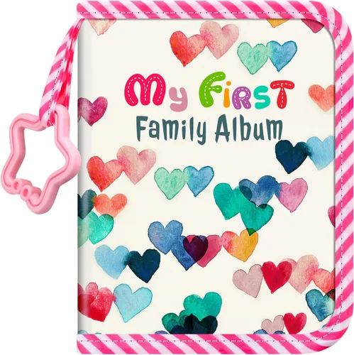 Miniatura 11 de Fintie Álbum de fotos de bebé 4x6 pulgadas, 18 fotos Mi primer álbum de familia con cubierta de tela suave y gancho para recuerdos de recién