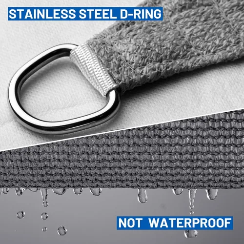 Miniatura 6 de SUNLAX Toldo tipo vela, forma de rectángulo, protección ultravioleta, permeable, para exteriores y patio trasero (hacemos tamaño personalizable)