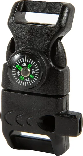 Miniatura 5 de 10 hebillas de silbato de emergencia vienen con brújula, arrancador de fuego y raspador de pedernal para acampar al aire libre, pulsera