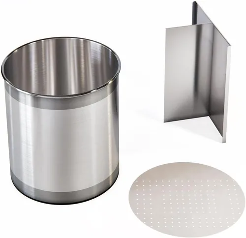 Miniatura 8 de Cooler Kitchen Portautensilios Giratorio Extra Grande de Acero Inoxidable con Base Pesada Estable Anti-Volcado, Divisor Extraíble, e Inserto Plateado