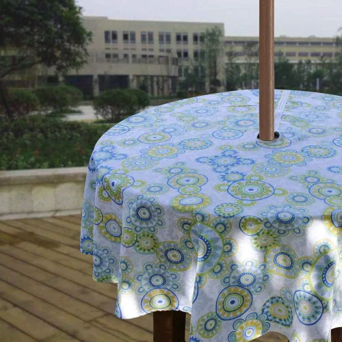 Miniatura 17 de Melaluxe - Mantel impermeable resistente a las manchas para exteriores con agujero para sombrillas y cremallera