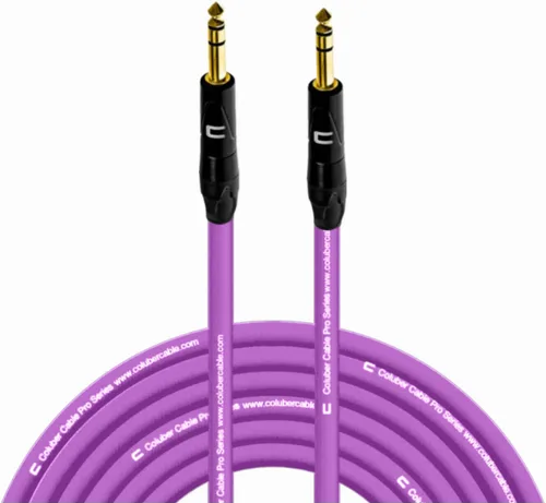 Miniatura 14 de Cable TRS de 1/4 pulgadas, 1/4 pulgadas TRS a 1/4 pulgadas (6.35mm) estéreo balanceado, de conector macho a conector macho para altavoces