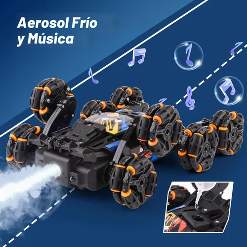Miniatura 3 de NEXBOX Enfriador de 8 ruedas controlado a mano juguetes de coche RC de acrobacias, coches de control remoto con detección de gestos para niños de 6