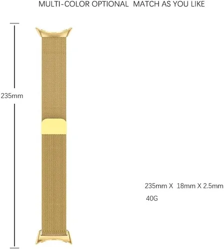 Miniatura 4 de Compatible con correas de repuesto para Google Pixel Watch, pulseras de bloqueo magnético de metal de acero inoxidable, correa de muñeca ajustable