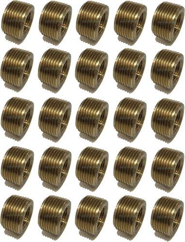 Miniatura 5 de Buje de cara reductora de latón 3/4 "macho NPT X 3/8" hembra NPT combustible/aire/agua/aceite/gas WOG (cantidad 01)