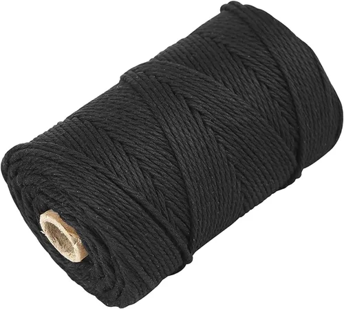 Miniatura 71 de Cordón de algodón para macramé, hilo torcido de 4 capas, cuerda de algodón natural, suministros perfectos de macramé, para hacer soportes colgantes