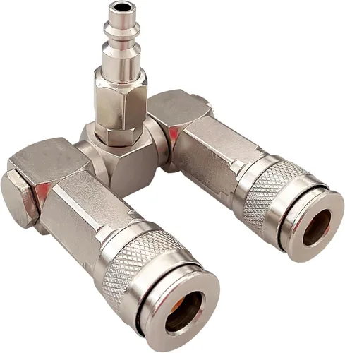 Miniatura 2 de Conector de manguera de aire - Divisor de manguera de aire de 2 vías, accesorios para compresores de aire, conectores giratorios de 360 grados