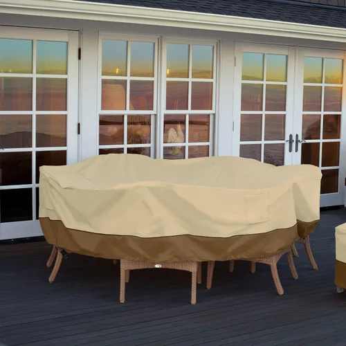 Miniatura 8 de Cobertor para mesa rectangular/ovalada de jardín, de Veranda Classic Accessories , L, Pebble