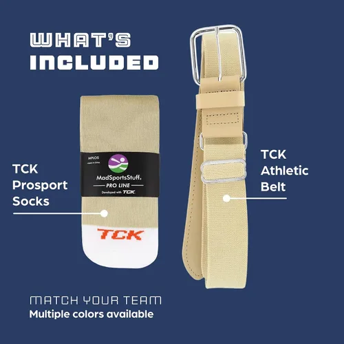 Miniatura 8 de MadSportsStuff - Combo de calcetines y cinturón de sóftbol o béisbol, tallas profesionales para jóvenes y adultos