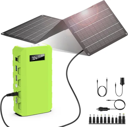 Miniatura 11 de powkey Estación de energía portátil de 88 Wh, 24000 mAh, generador solar para acampar (panel solar no incluido), batería de litio de 110 V/65 W CA
