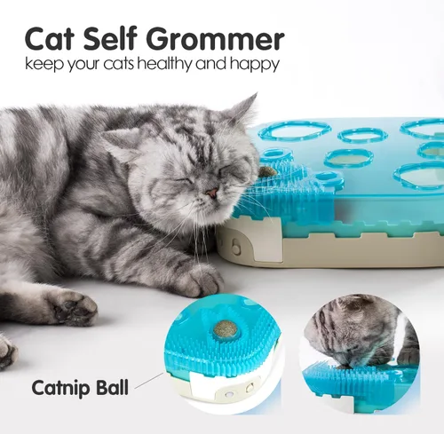 Miniatura 4 de Migipaws Juguete Interactivo 7 en 1 para Gatos Activado por Movimiento Conjunto de Juego para Interiores con Pelota de Gato de Rebote Automático