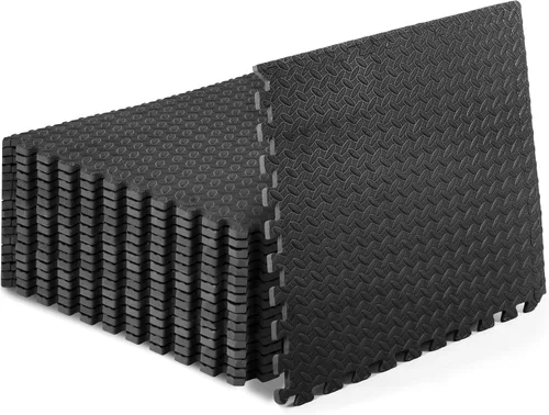 Miniatura 10 de ProsourceFit Tapete de ejercicio de rompecabezas de ½ pulgada, azulejos de espuma EVA entrelazados para gimnasio en casa, tapete