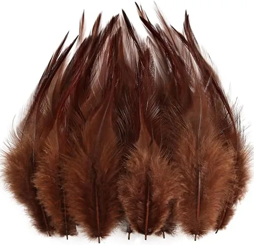 Miniatura 21 de Plumas para manualidades, 240 piezas de 5-7 pulgadas de color azul agua, plumas de gallo Saddle Hackle, plumas a granel para bodas, fiestas en casa