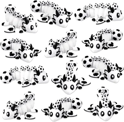 Miniatura 16 de Honoson 12 piezas de animales impresos en 3D 3D mini animales flexibles y articulados pequeños para aliviar el estrés de mascotas, para adultos