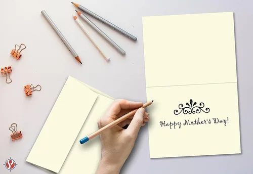 Miniatura 3 de Juego de tarjetas de felicitación – 4 1/4 x 5 1/2 tarjeta A2 crema y sobres, puntuados para plegar, perfecto para invitaciones de negocios, bodas