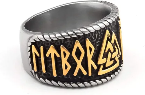 Miniatura 3 de BAVIPOWER Colgante de cabeza de lobo vikingo, cadena de quilla de acero inoxidable, collar nórdico, potente joyería pagana para hombres y mujeres