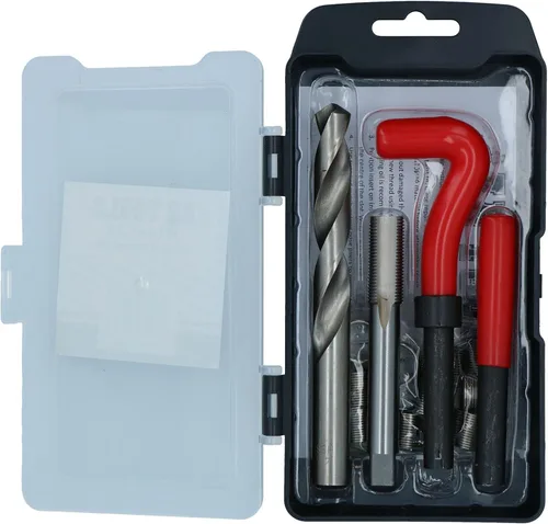 Miniatura 5 de AB Tools -Neilsen M12 x 0.049 in Kit de reparación de rosca/grifo cortador helicoil 15pc Set hilo dañado
