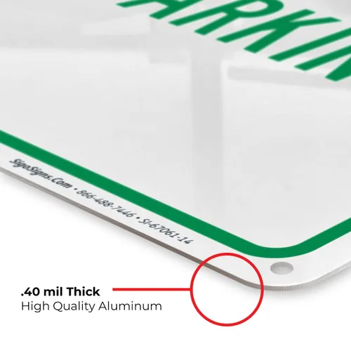 Miniatura 6 de Señal de estacionamiento de ambulancia, 10 x 14 pulgadas, aluminio 040 libre de óxido, resistente a la decoloración, fabricado en Estados Unidos