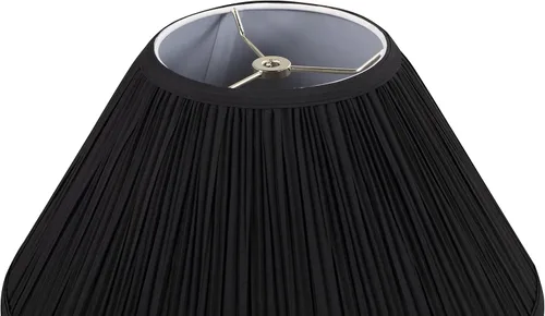 Miniatura 4 de Aspen Creative 33141, pantalla de araña tradicional plisada con forma de hongo negro, parte superior de 6 pulgadas x 14 pulgadas inferior x 18